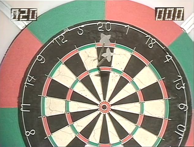 Bullseye dart board in series 1