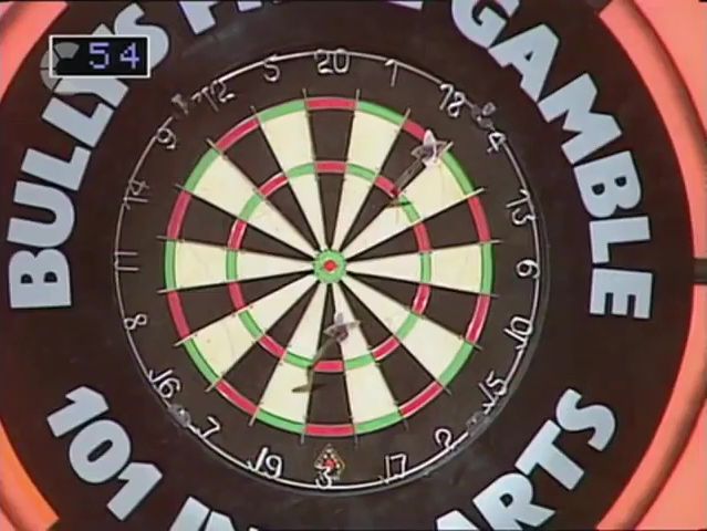 Bullseye dart board in series 6