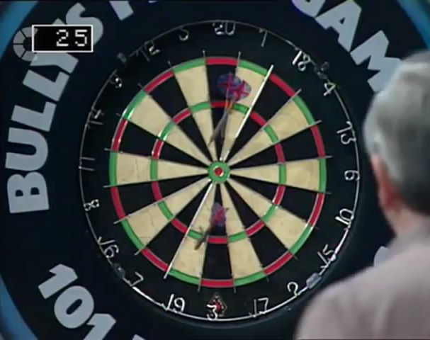 Bullseye dart board in series 8